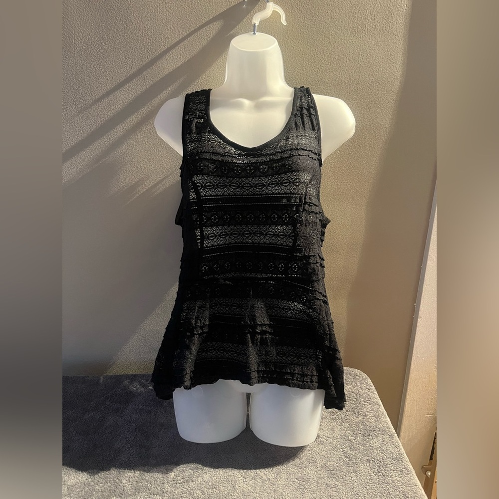 Torrid 1 Black Lace Peplum